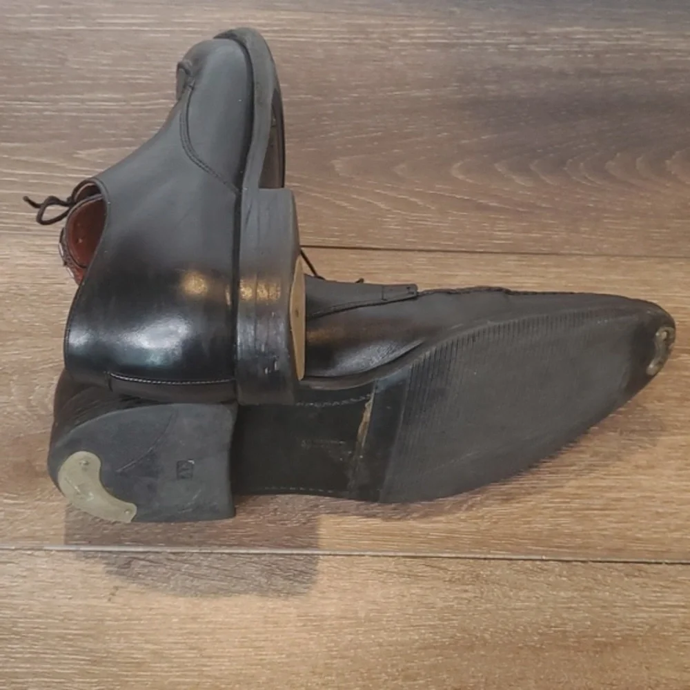 Allen Edmonds Powell Black Moc‎ Toe Oxford Shoe Men's Size 12D